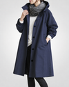 Vina| Warme Lange Trenchcoat Met Capuchon