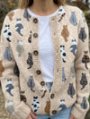 Charlotte™ | Gezellige Kattenprint Cardigan
