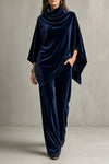 Monica Velvet Set - Blue