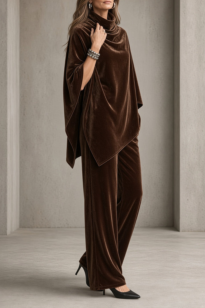 Monica Velvet Set - Brown