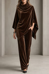 Monica Velvet Set - Brown
