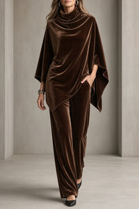 Monica Velvet Set - Brown