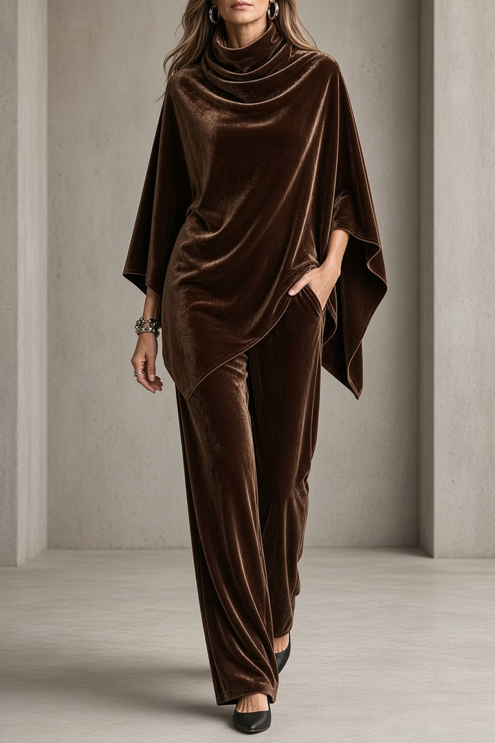 Monica Velvet Set - Brown