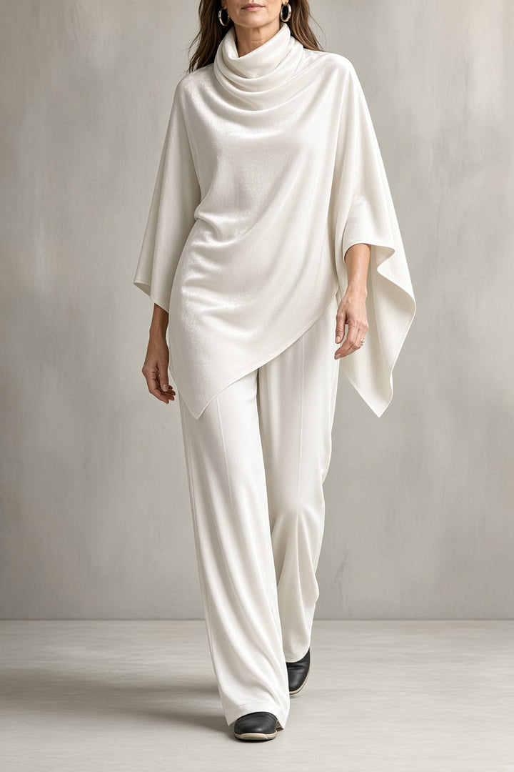 Monica Velvet Set - White