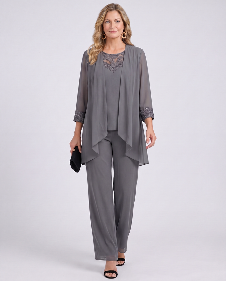 Lillie™ - Minimalistische stijl klassieke drie-delige set