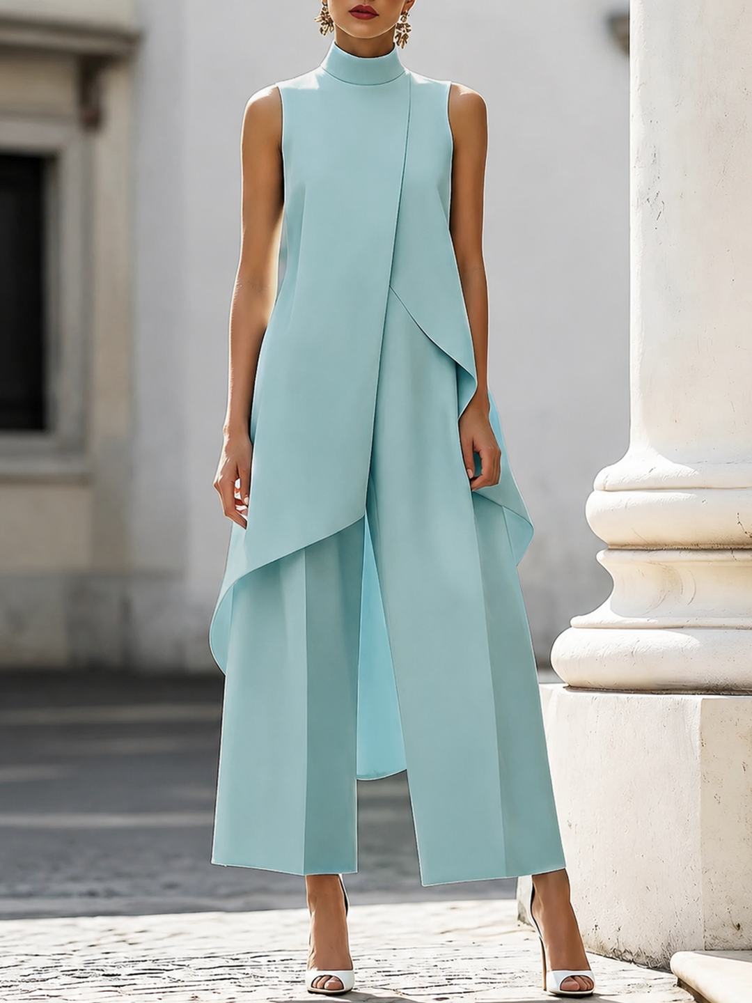 Everly - Elegante Wijde Pantalon Twee-delige Set