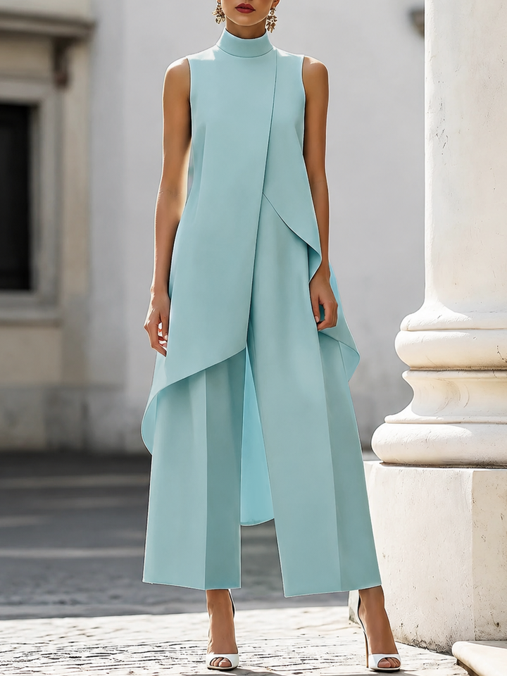 Everly - Elegante Wijde Pantalon Twee-delige Set