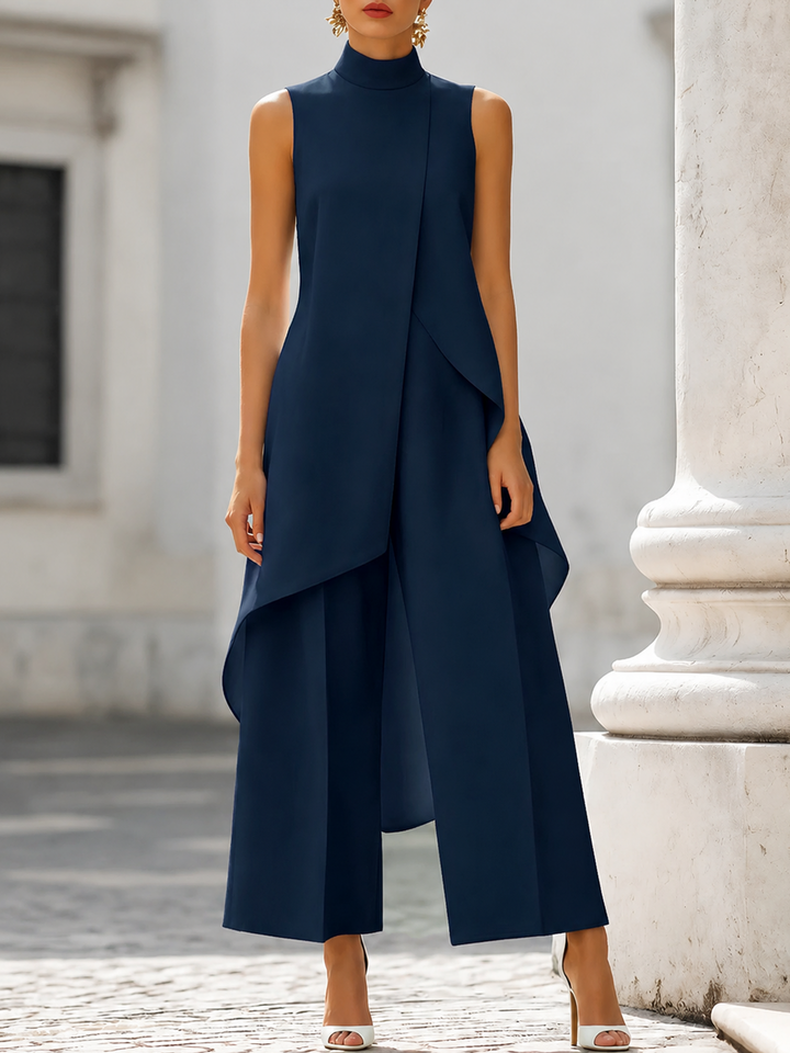 Everly - Elegante Wijde Pantalon Twee-delige Set
