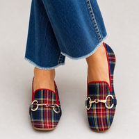 Mélani | Loafer met ruitmotief
