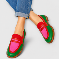 Nyla | Casual loafers met contrastrand