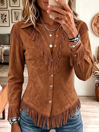 Vintage Elegante Tassel Suède Shirt