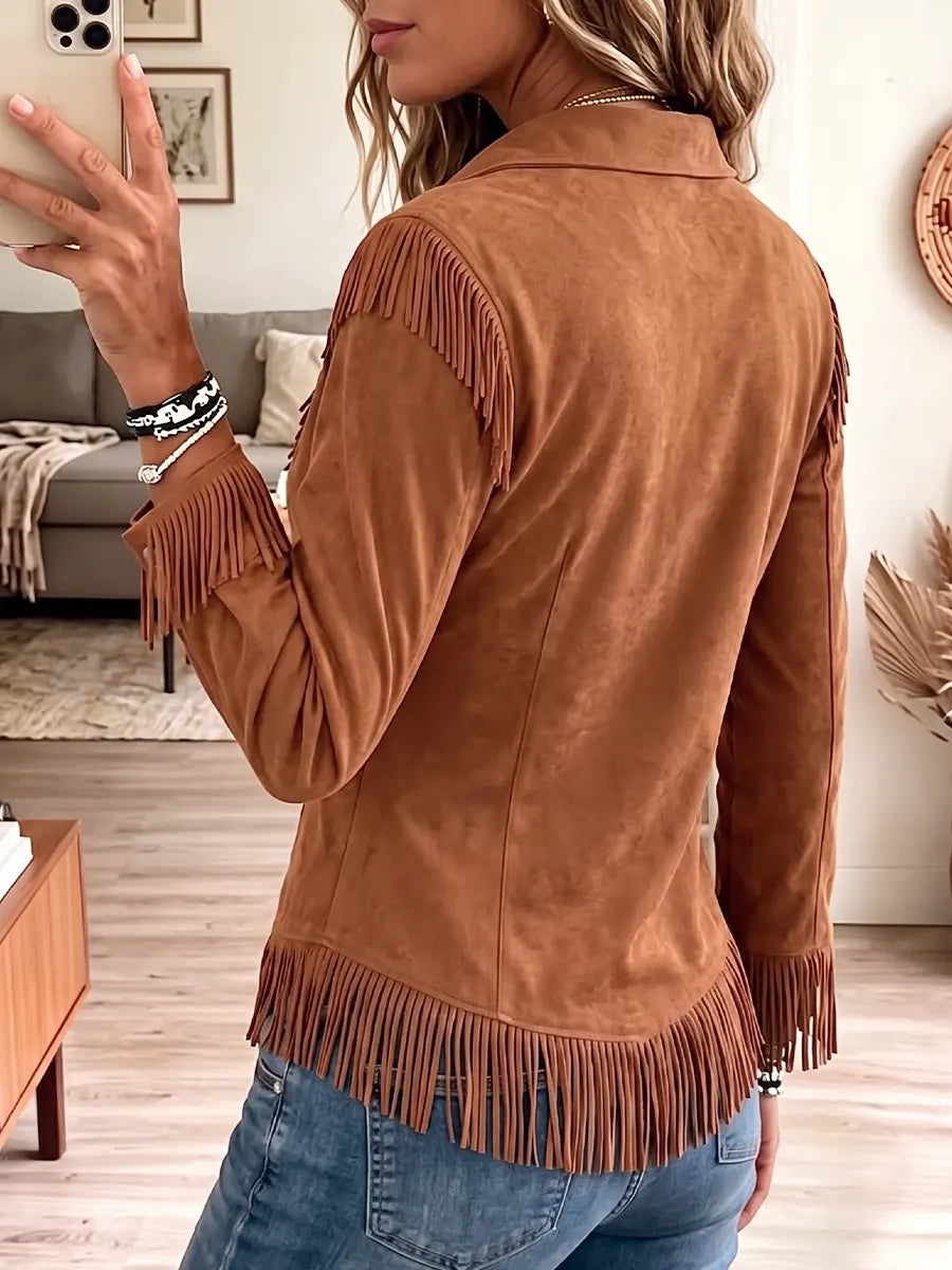 Vintage Elegante Tassel Suède Shirt