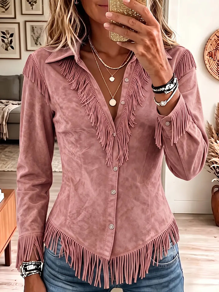 Vintage Elegante Tassel Suède Shirt
