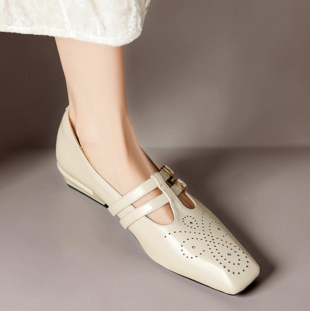 Marisol | Brogue Dubbelriem Mary Jane Pump