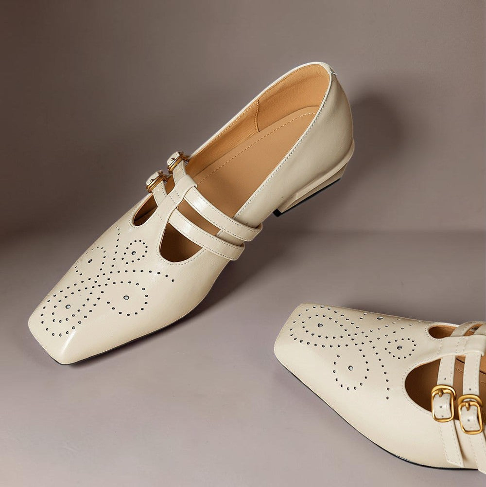Marisol | Brogue Dubbelriem Mary Jane Pump