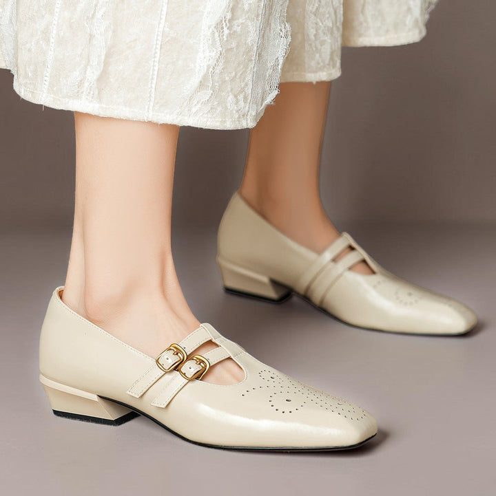 Marisol | Brogue Dubbelriem Mary Jane Pump
