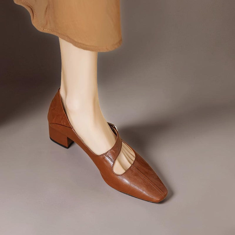 Quera | Gechiseled Vierkante Neus Mary Jane Pump