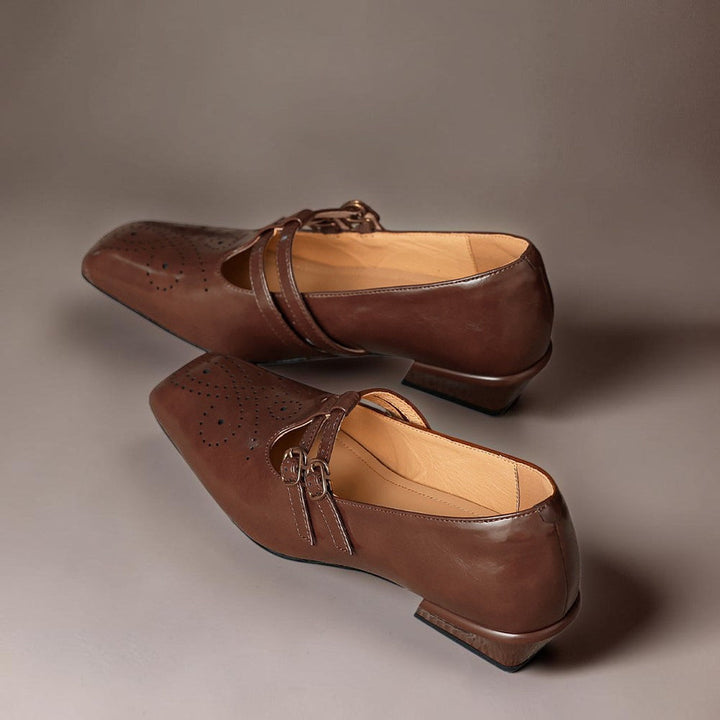 Marisol | Brogue Dubbelriem Mary Jane Pump