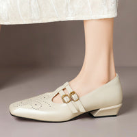 Marisol | Brogue Dubbelriem Mary Jane Pump