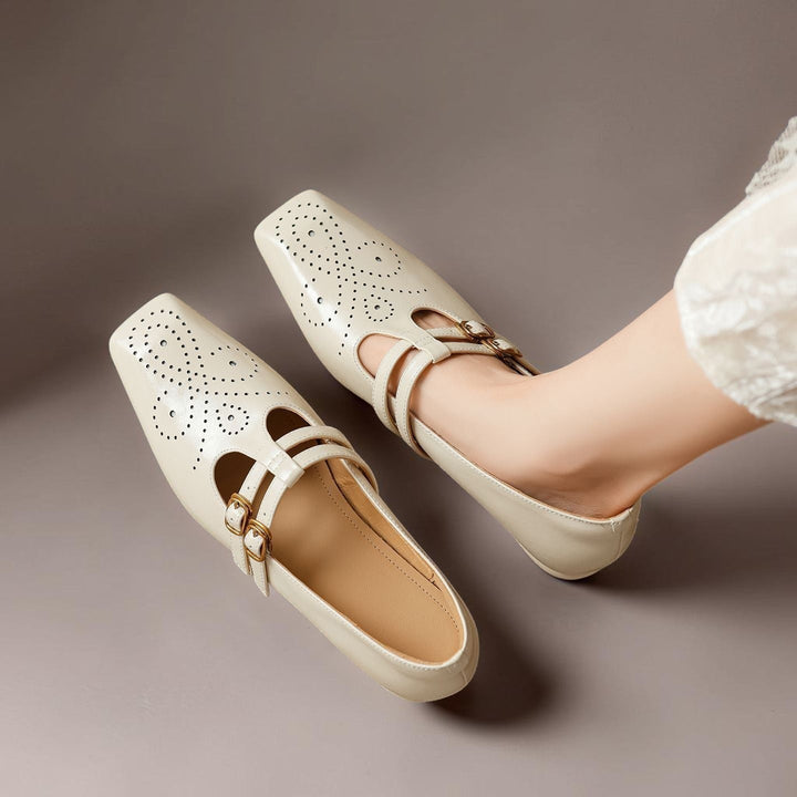 Marisol | Brogue Dubbelriem Mary Jane Pump