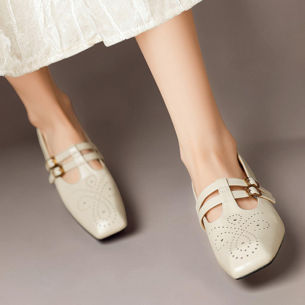 Marisol | Brogue Dubbelriem Mary Jane Pump