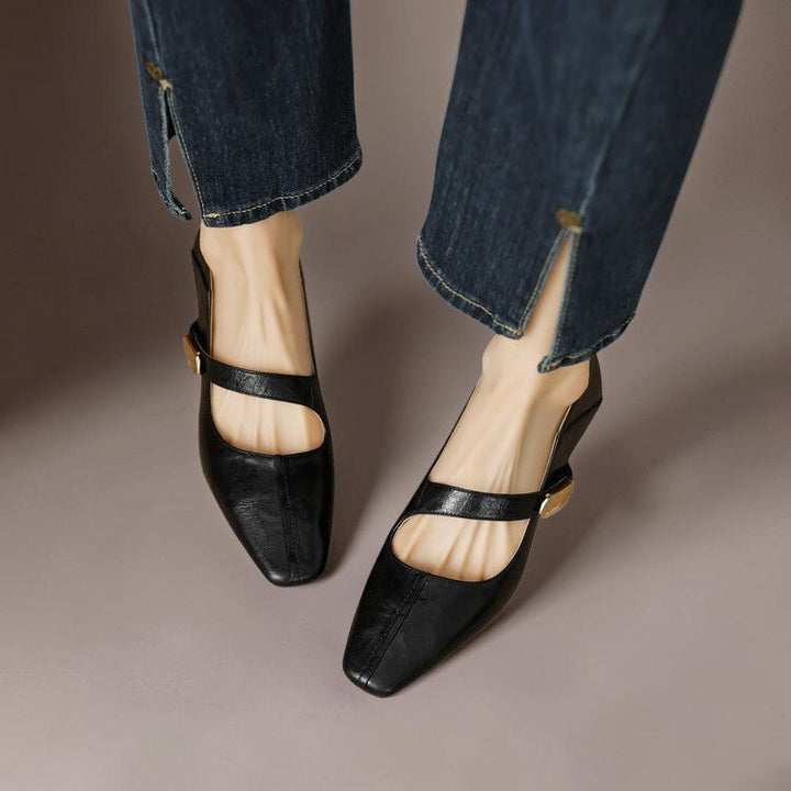 Quera | Gechiseled Vierkante Neus Mary Jane Pump