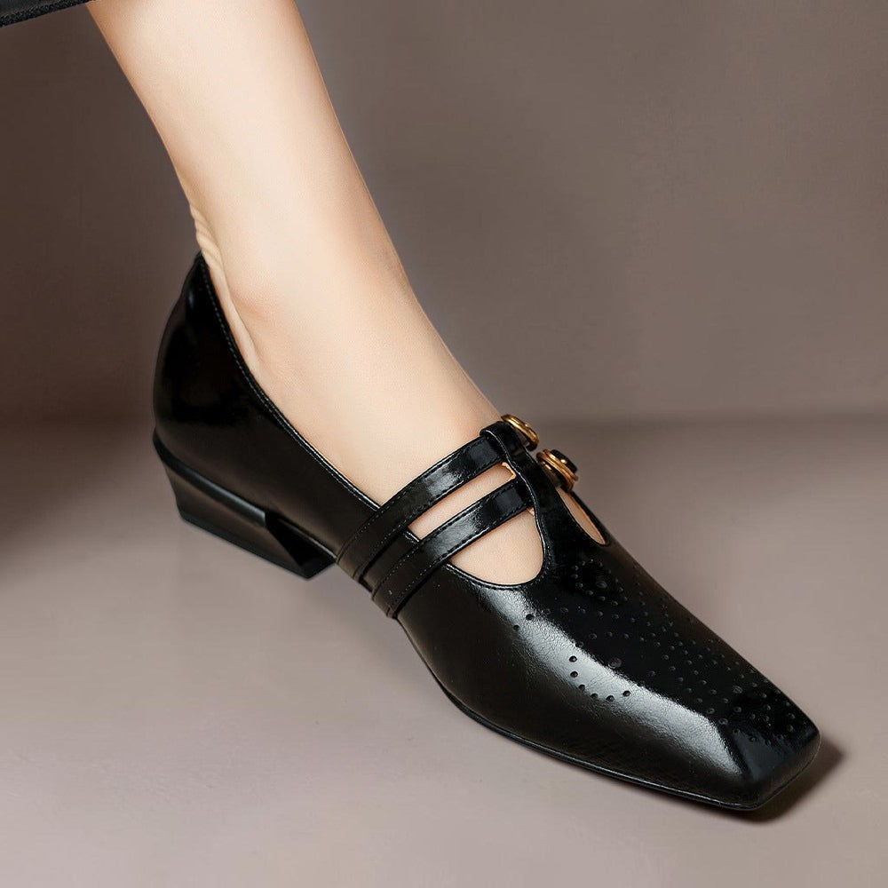 Marisol | Brogue Dubbelriem Mary Jane Pump