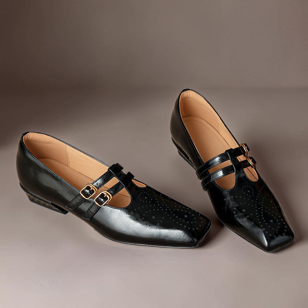 Marisol | Brogue Dubbelriem Mary Jane Pump