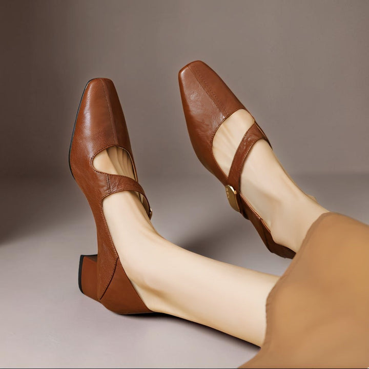 Quera | Gechiseled Vierkante Neus Mary Jane Pump