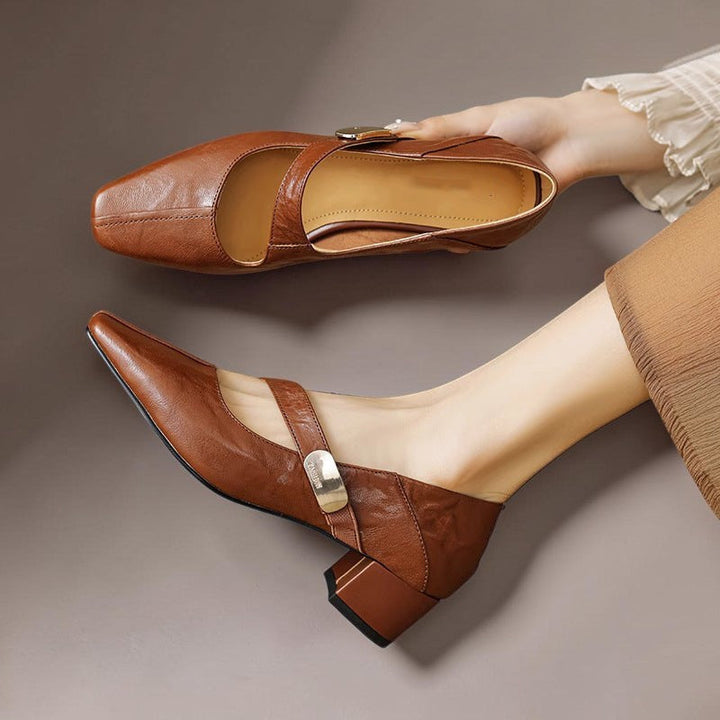 Quera | Gechiseled Vierkante Neus Mary Jane Pump