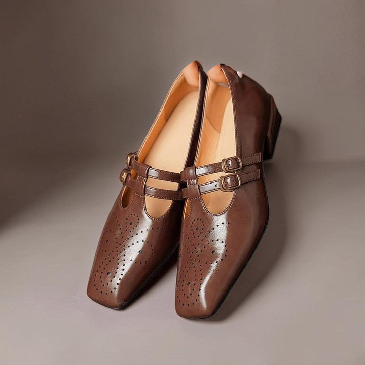 Marisol | Brogue Dubbelriem Mary Jane Pump