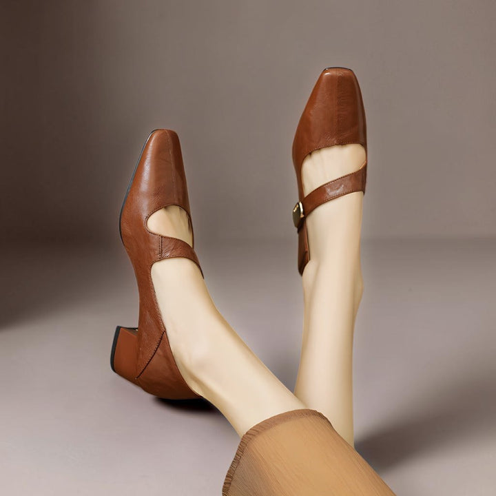Quera | Gechiseled Vierkante Neus Mary Jane Pump