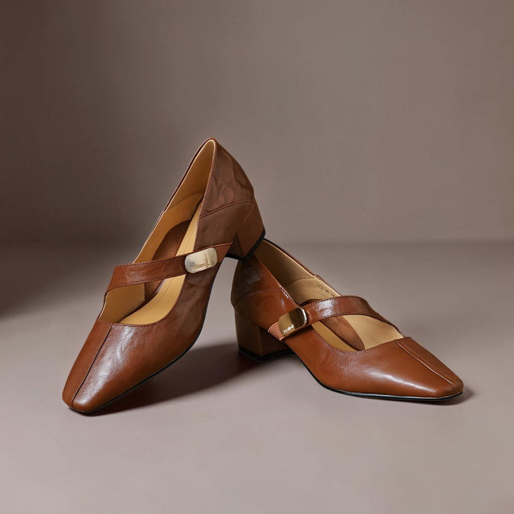 Quera | Gechiseled Vierkante Neus Mary Jane Pump