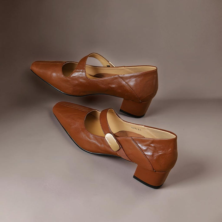 Quera | Gechiseled Vierkante Neus Mary Jane Pump