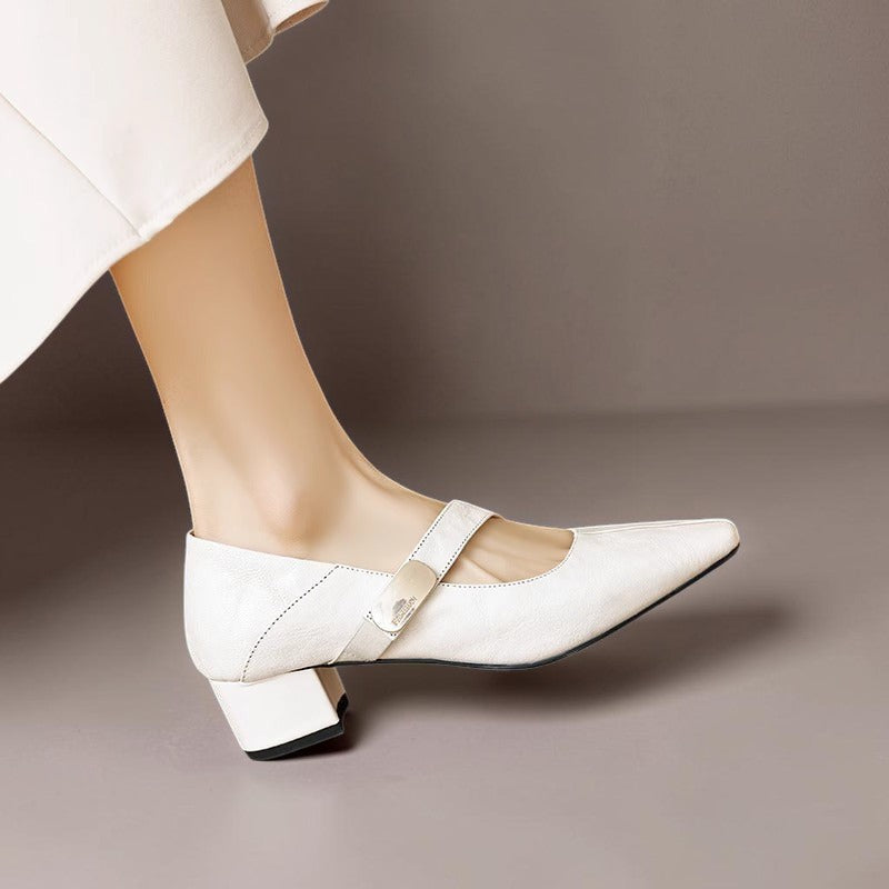 Quera | Gechiseled Vierkante Neus Mary Jane Pump