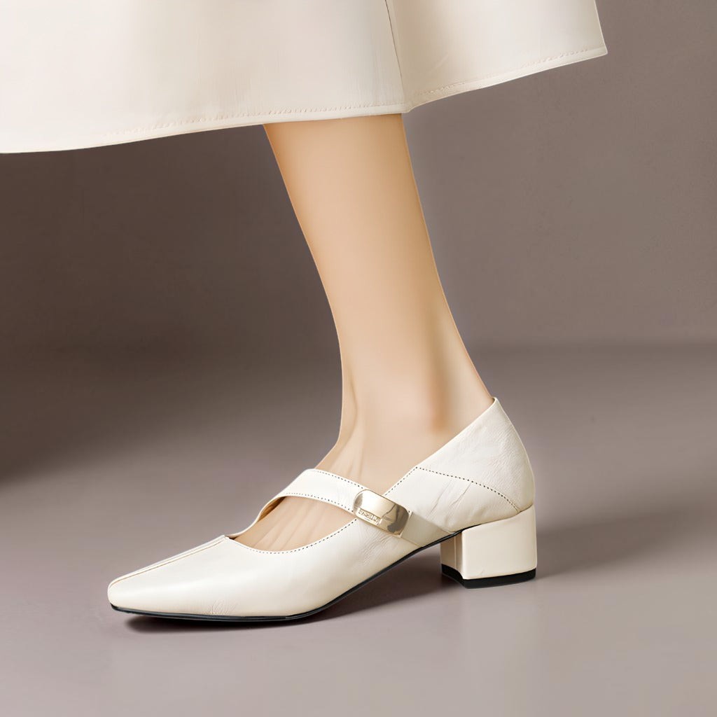 Quera | Gechiseled Vierkante Neus Mary Jane Pump
