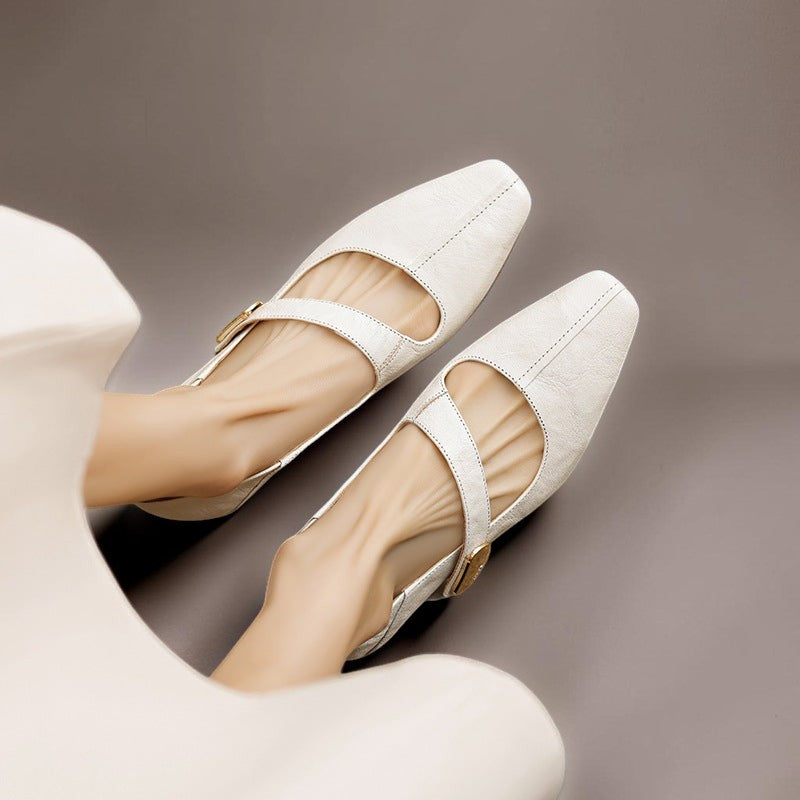 Quera | Gechiseled Vierkante Neus Mary Jane Pump
