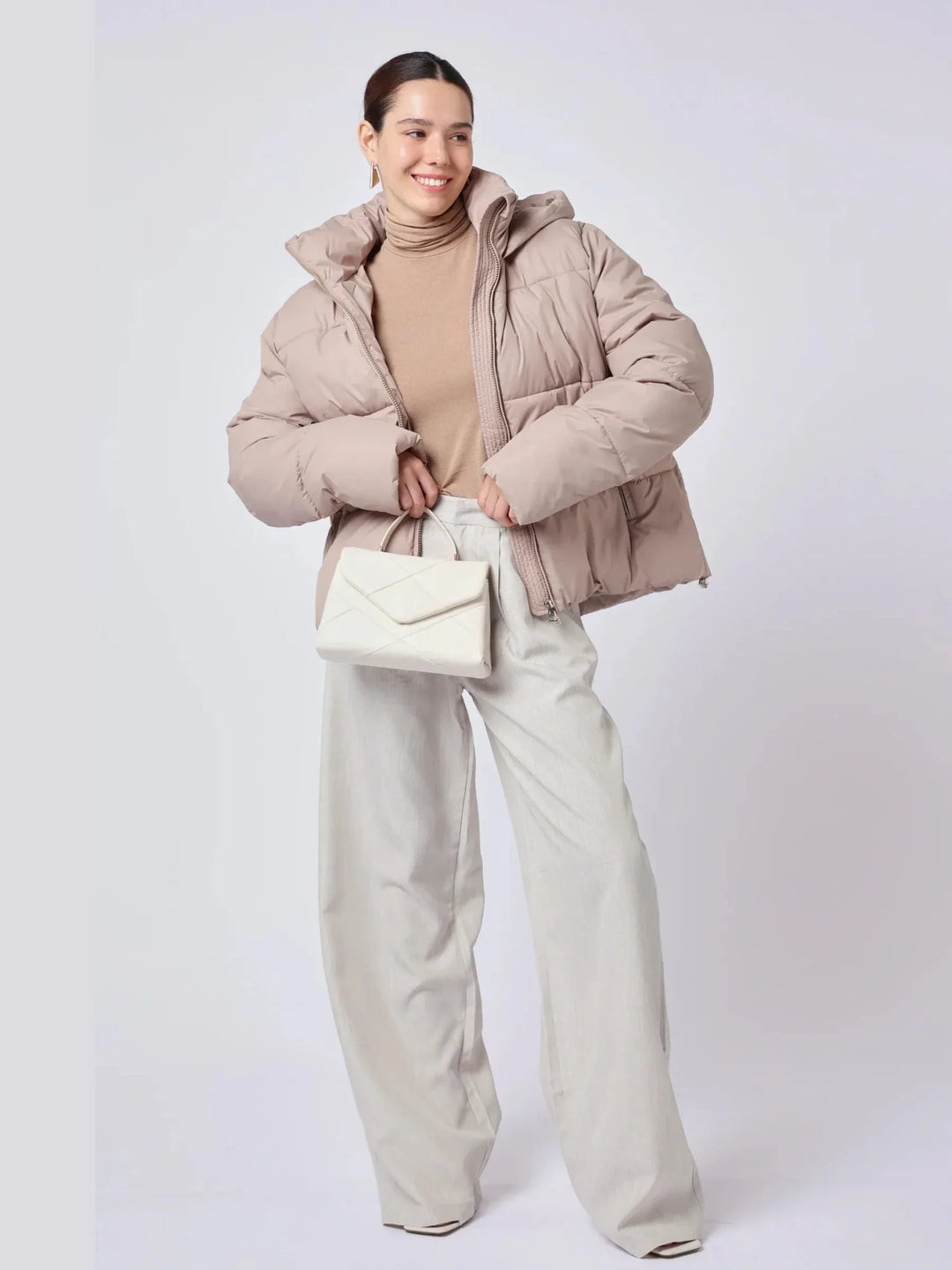 WarmCore™ Classic Short Detachable Hooded Puffer Jacket
