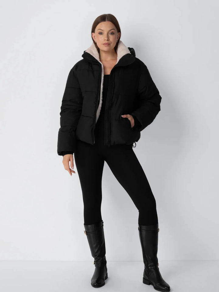 WarmCore™ Classic Short Detachable Hooded Puffer Jacket