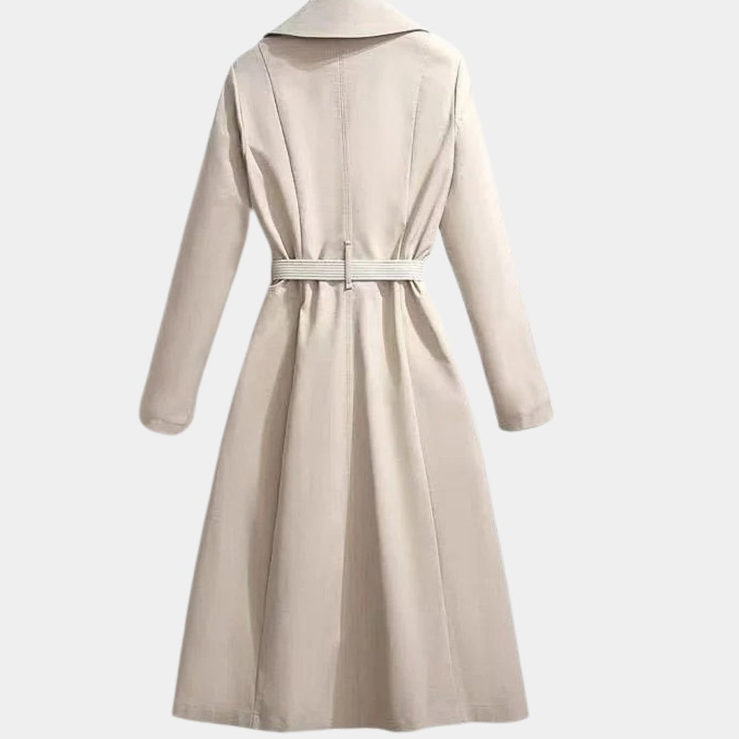 Clarice | Klassieke midi-trenchcoat met ceintuur