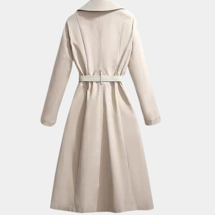 Clarice | Klassieke midi-trenchcoat met ceintuur