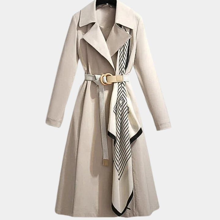 Clarice | Klassieke midi-trenchcoat met ceintuur