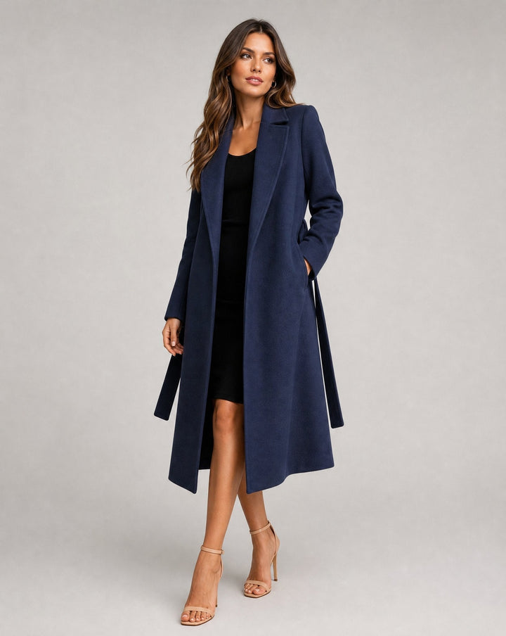 Josie | Lange trenchcoat met reverskraag en ceintuur