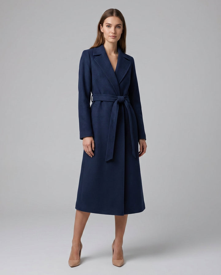 Josie | Lange trenchcoat met reverskraag en ceintuur