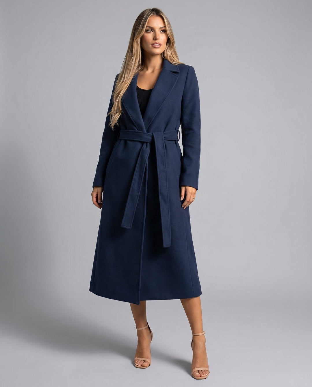 Josie | Lange trenchcoat met reverskraag en ceintuur