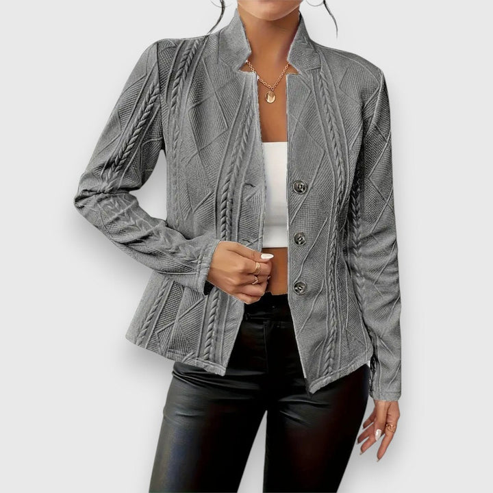 Loretta | Gestructureerde cardigan met knoopsluiting