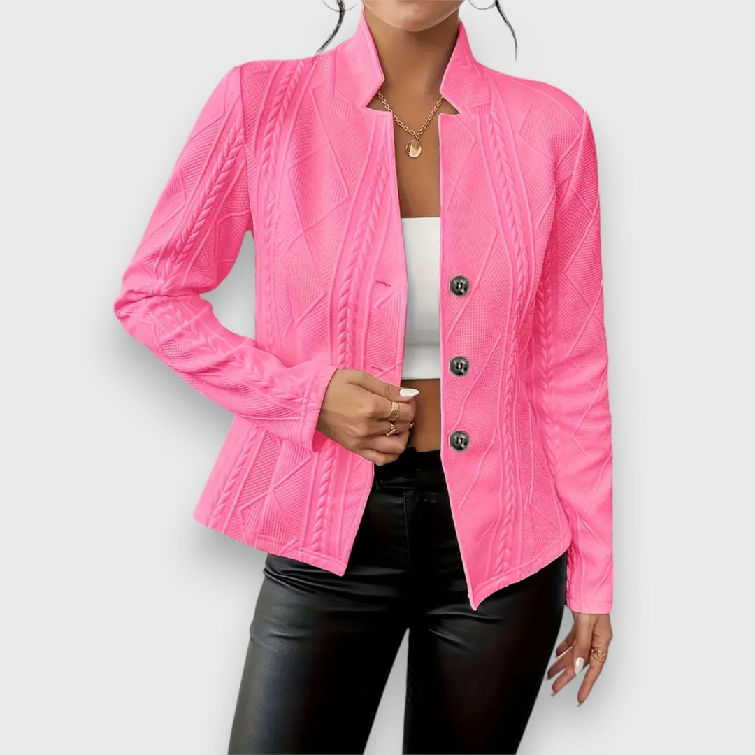 Loretta | Gestructureerde cardigan met knoopsluiting