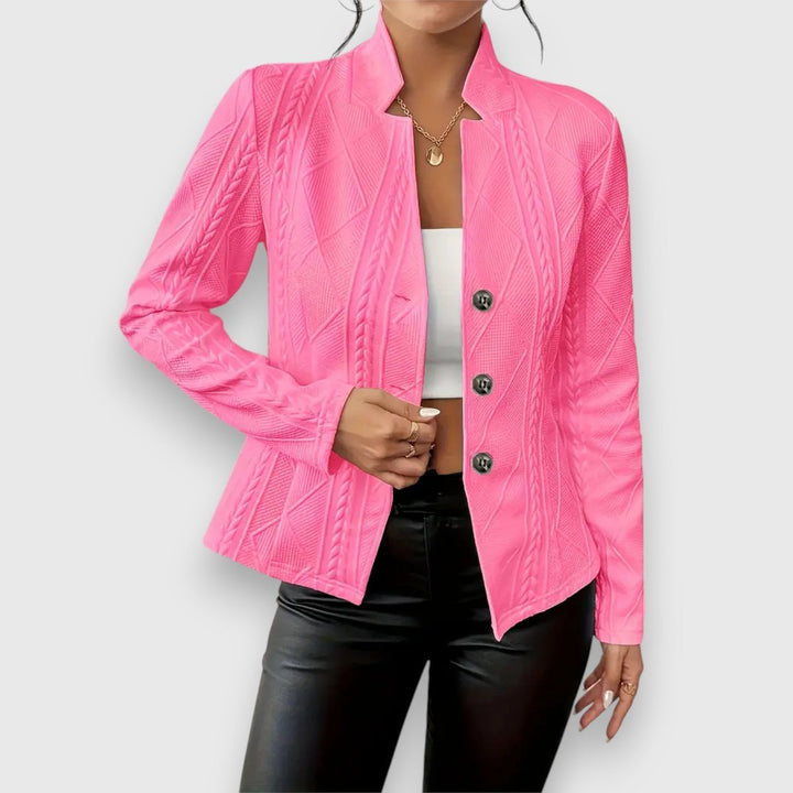 Loretta | Gestructureerde cardigan met knoopsluiting