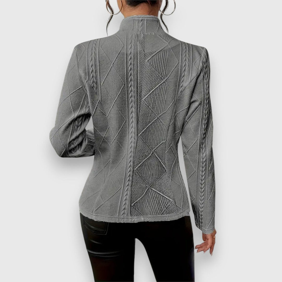 Juliana | Textured Cable-Knit Button Cardigan