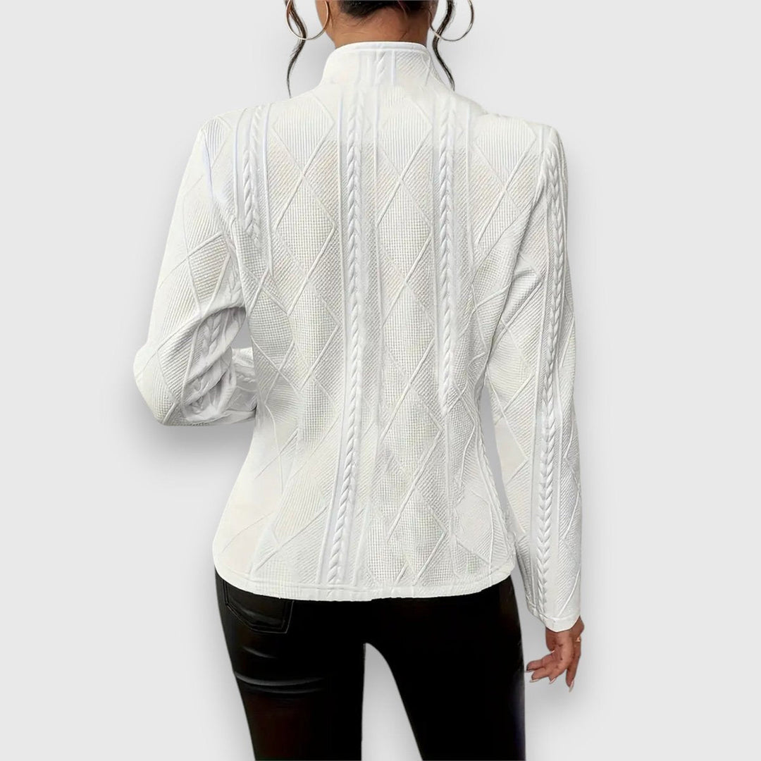 Loretta | Gestructureerde cardigan met knoopsluiting